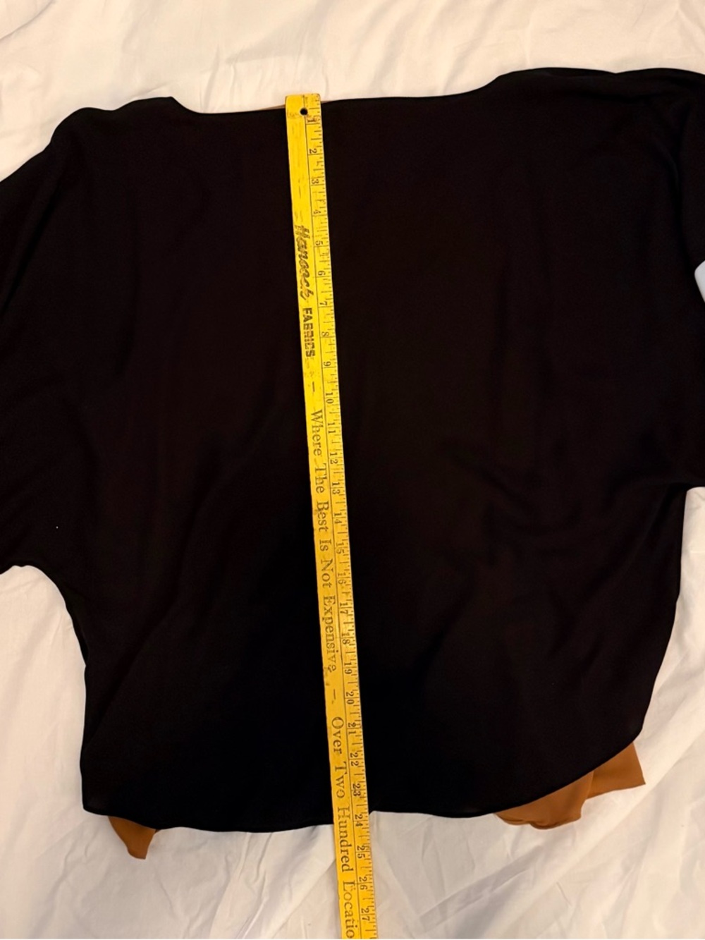 White House Black Market Black & Brown V-Neck Blouse Size Large (W11) - Picture 10 of 12